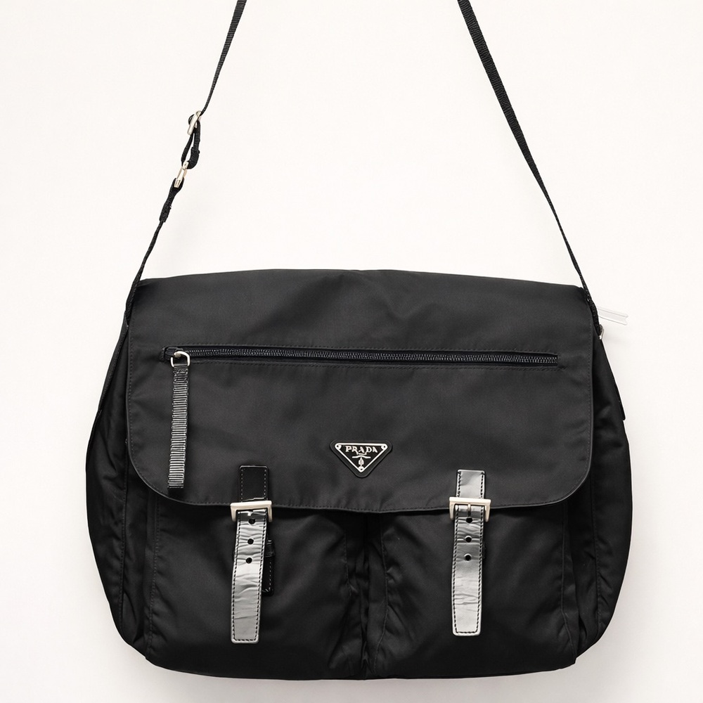 Prada Black Tessuto Nylon Messenger Bag - Picture 3 of 11